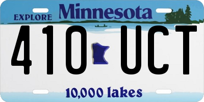 MN license plate 410UCT