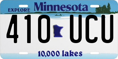 MN license plate 410UCU