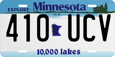 MN license plate 410UCV