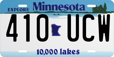 MN license plate 410UCW