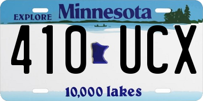 MN license plate 410UCX