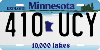 MN license plate 410UCY