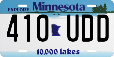 MN license plate 410UDD