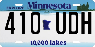 MN license plate 410UDH