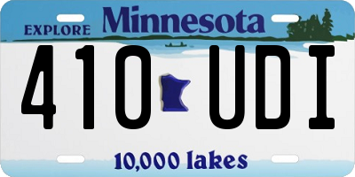 MN license plate 410UDI