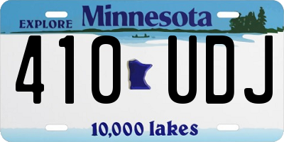 MN license plate 410UDJ