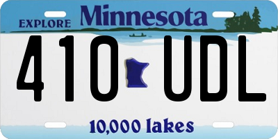 MN license plate 410UDL