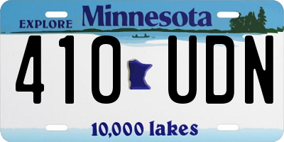 MN license plate 410UDN