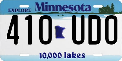 MN license plate 410UDO