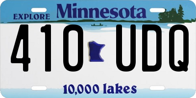 MN license plate 410UDQ