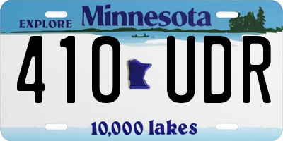 MN license plate 410UDR