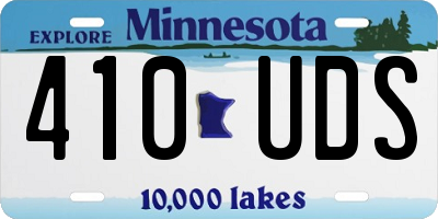 MN license plate 410UDS