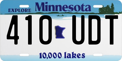 MN license plate 410UDT