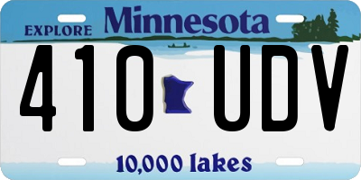 MN license plate 410UDV