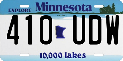 MN license plate 410UDW