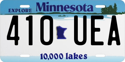 MN license plate 410UEA