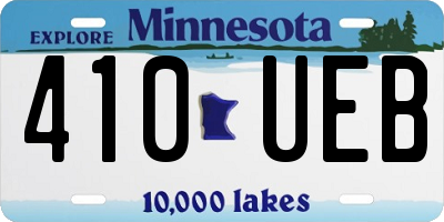 MN license plate 410UEB
