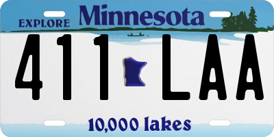 MN license plate 411LAA