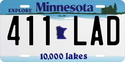 MN license plate 411LAD