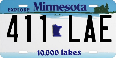 MN license plate 411LAE