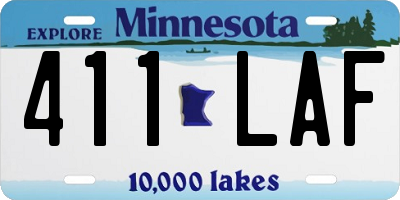 MN license plate 411LAF