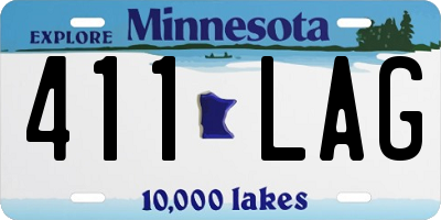 MN license plate 411LAG