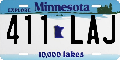 MN license plate 411LAJ