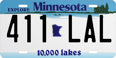 MN license plate 411LAL