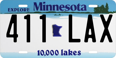 MN license plate 411LAX