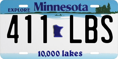 MN license plate 411LBS