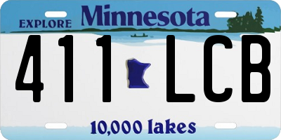 MN license plate 411LCB