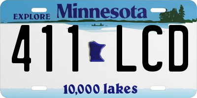 MN license plate 411LCD