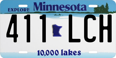 MN license plate 411LCH
