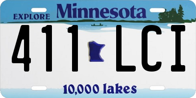 MN license plate 411LCI