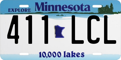 MN license plate 411LCL