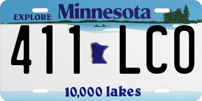 MN license plate 411LCO