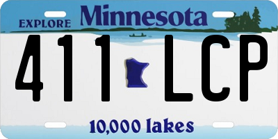 MN license plate 411LCP