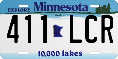 MN license plate 411LCR