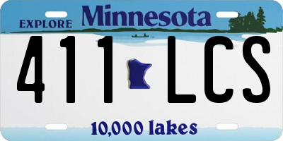 MN license plate 411LCS