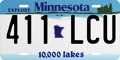 MN license plate 411LCU