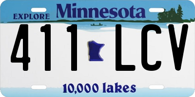 MN license plate 411LCV