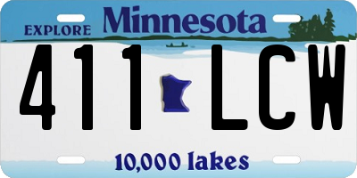 MN license plate 411LCW