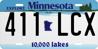 MN license plate 411LCX