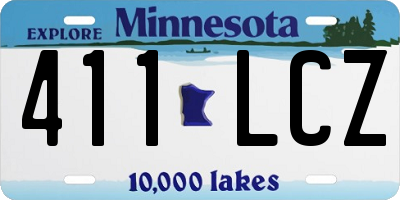 MN license plate 411LCZ