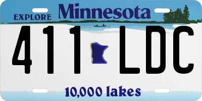 MN license plate 411LDC