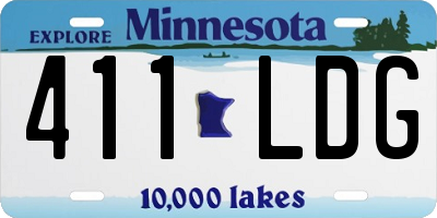 MN license plate 411LDG
