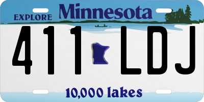 MN license plate 411LDJ