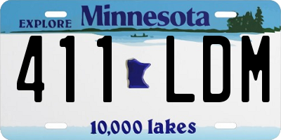 MN license plate 411LDM