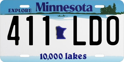 MN license plate 411LDO