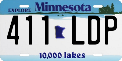 MN license plate 411LDP